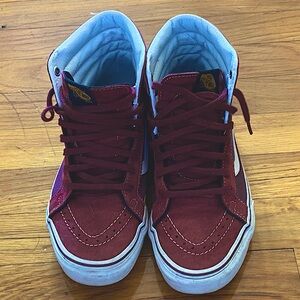 Vans | Sk-8 High Top Sneakers | Burgundy Maroon | Women’s 7.5 | Good Condition
